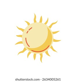 Simple Bright Yellow Sun Illustration