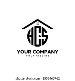 simple and brilliant Initial HCS logo template, business and web logos