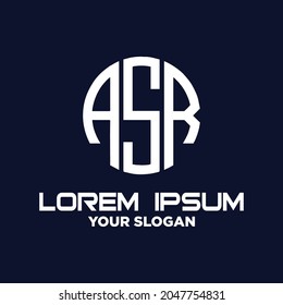 simple and brilliant letter ASR logo design
