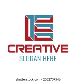 simple and brilliant letter E logo design