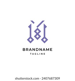 Simple and brilliant letter M logo design