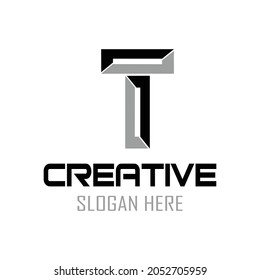 simple and brilliant letter T logo design