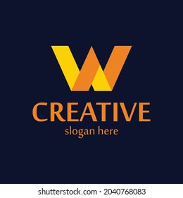 simple and brilliant letter w logo design