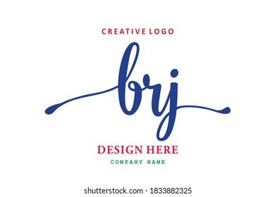 simple BRJ lettering logo is easy to understand, simple and authoritative