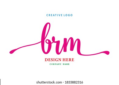 simple BRM lettering logo is easy to understand, simple and authoritative