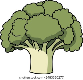 simple broccoli vector illustration graphic