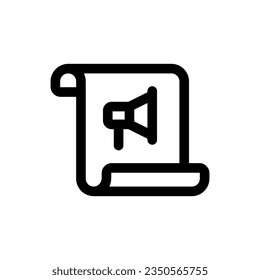 Simple Brochure icon. The icon can be used for websites, print templates, presentation templates, illustrations, etc
