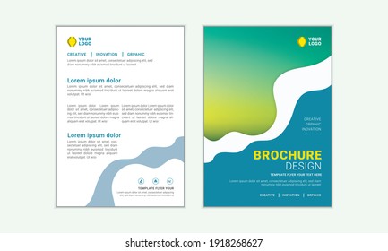Einfache Broschüre, Cover-Design-Hintergrund, Jahresberichte, Flugblatt-Layout-Vorlage