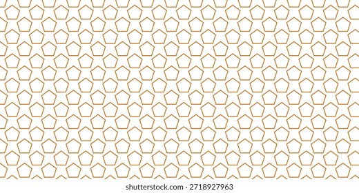 Patrón de pentágono de contorno de bronce simple para fondo de póster de Anuncio.