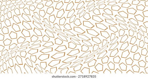 einfache Bronze Umriss Fünfeck-Welle Muster für Banner Poster Hintergrund.