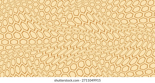 simple bronze outline polygon wave pattern for banner poster background.