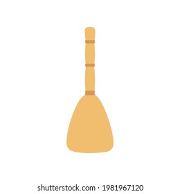 Simple broom icon. Can be used as a symbol or sign. Cleaning service concept. Stock vector illustration isolated on white background. Flat cleaning item, handle broom, sweep floor, remove dirt or dust