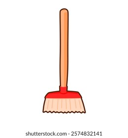 Simple Broom Icon Vector Illustration Art