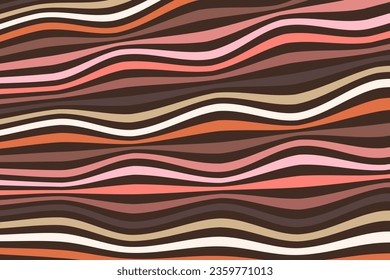 Simple brown background with stripes. Abstract minimalistic backdrop.