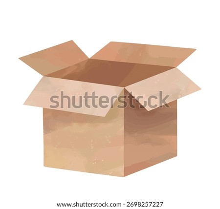 Simple brown box illustration for any design projects. Use as a vector element for backgrounds or layouts.