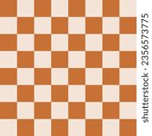 Simple Brown Chessboard Chess Game Pattern Texture Icon. Vector Image.