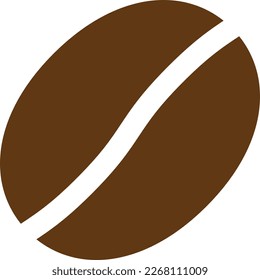 simple brown coffee bean icon