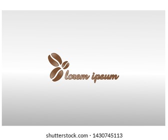 a simple brown coffee logo with lorem ipsum text