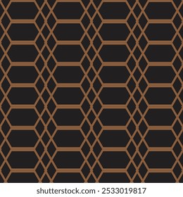 simple brown colour poligon pattern on black colour backgraound.