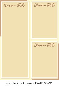 simple brown and elegant template suitable for wedding invitations