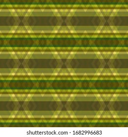 Simple brown and green seamless background with geometrical ornament. Vector graphic pattern