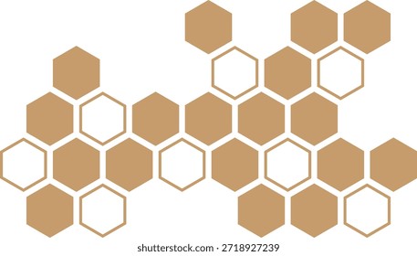 simple brown honeycomb design for banner poster background.