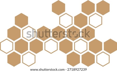 simple brown honeycomb design for banner poster background.