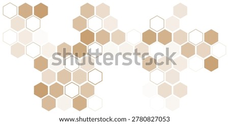 simple brown honeycomb design for banner poster background. vector eps 10         