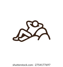 A simple brown line