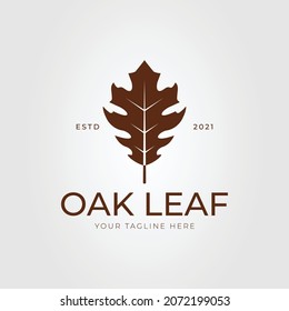 simple brown oak leaf or maple leaves logo vector illustration design