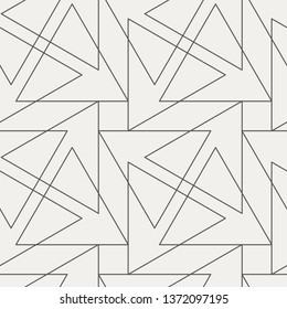 Simple Brown on Cream Line Geometric Islamic Sacred Art Seamless Repeat Vector Pattern