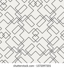 Simple Brown on Cream Line Geometric Islamic Sacred Art Seamless Repeat Vector Pattern
