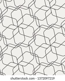 Simple Brown on Cream Line Geometric Islamic Sacred Art Seamless Repeat Vector Pattern