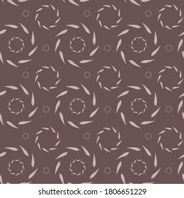 simple brown ornament seamless pattern beautiful vector illustration. Ornament decoration, batik pattern. 