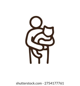 A simple brown outline