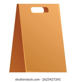 Simple brown paper bag standing up, perfect for carrying groceries, gifts, or takeout food