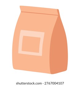 A simple brown paper bag with a transparent window, perfect for packaging food items like sandwiches or baked goods.