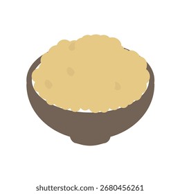 Material simples de ilustração de arroz marrom