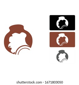 Simple Brown Rooster Logo Design