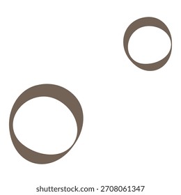 Ilustración de partículas de polen redondas marrones simples. Diseño plano mínimo adecuado para alergias, fiebre del heno y materiales estacionales de primavera.