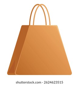 Simple brown shopping bag standing up, perfect image for retail and commercial themes