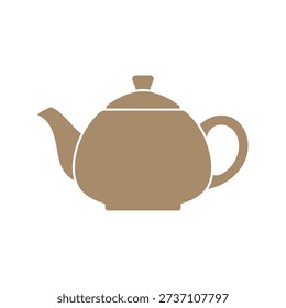 A simple brown teapot with a minimalist design and clean lines.
