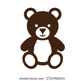 Un simple icono de oso de peluche marrón.