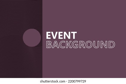 Simple brown theme abstract background with curvy lines pattern decoration and a circle. Background for event, backdrop, photo booth, conference, concert, art performance, talk show, and exhibition.