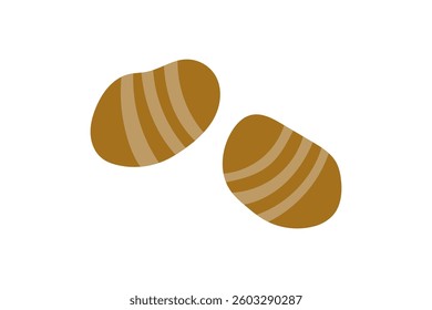 Simple brown vector taro illustration