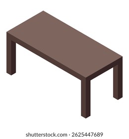 Simple brown wooden table standing on four legs, perfect for minimalist interior designs
