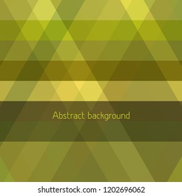 Simple brown, yellow and green striped geometric background with diagonal and horizontal stripes. Vector graphic pattern