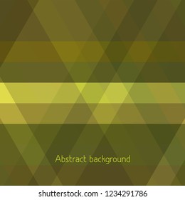Simple brown, yellow and green striped geometric background with diagonal and horizontal stripes. Vector graphic pattern