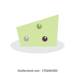 simple brownie cake vector icon illustration