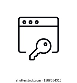 Simple browser line icon. Stroke pictogram. Vector illustration isolated on a white background. Premium quality symbol. Vector sign for mobile app and web sites.